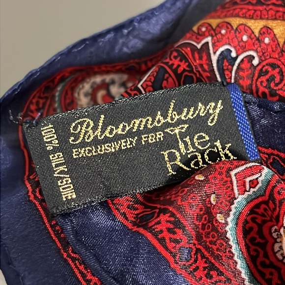 Bloomsbury Paisley Pattern Silk Handkerchief Scarf - Picture 5 of 7